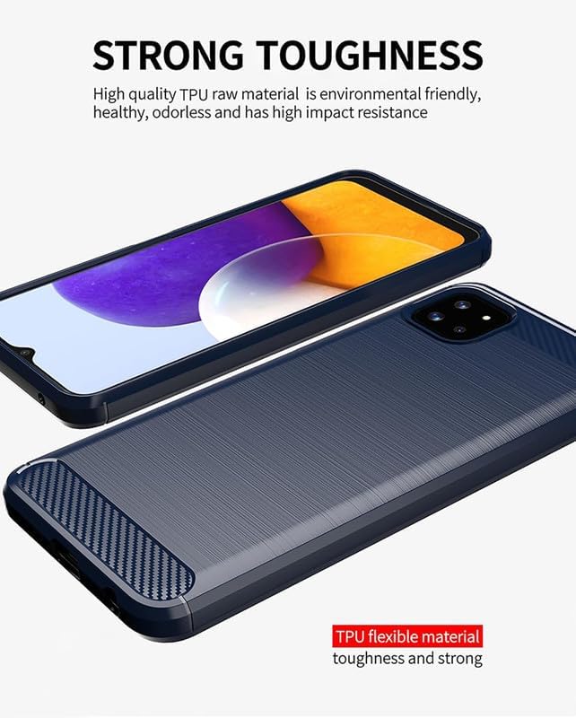 Image of Basic Case for Samsung Galaxy A22 5G / F42 5G (Carbon Fibre Blue)