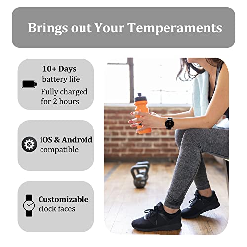 Smart Watches For Men Women, Smartwatch Samsung Iphone Android Phones Compatible, Amoled Touchscreen, Heart Rate Blood Oxygen Sleep And Swim Sports Tracking Fitness Watch, Gift For Father Husband #TOP4