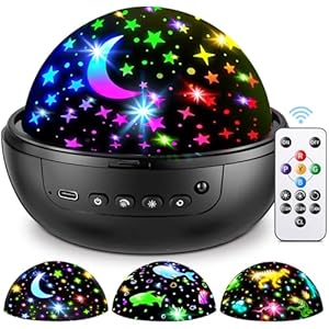 Night Light for Kids, 93 Lighting+3 Films Kids Night Light Projector, Remote+Dimmable Star Projector, 360° Slient Star Lights for Ceiling Projector, Stars for Ceiling Stars,Gifts&Room Decor