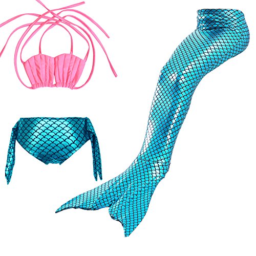 Best Mermaid Tail For Swimming For Girls Blue Size 8 For 7 Year Old Girls