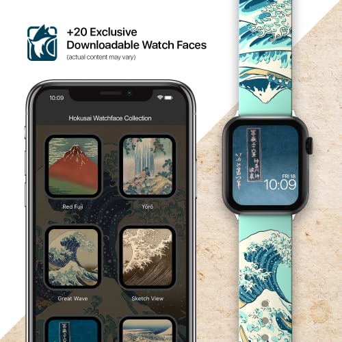 Hokusai - The Great Wave Smartwatch Band - Inspired By The Artist, Compatible With Apple Watch (Not Included) - Fits 38Mm, 40Mm, 42Mm And 44Mm #TOP6