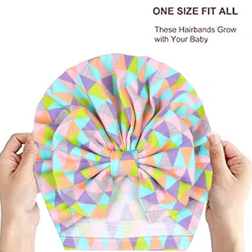 Image of BabyMoon Beanie Floral Bow Baby Boy's & Girl's Cap Kids | Toddler Infant Hat |Multi | 6-48 Months Multicolour