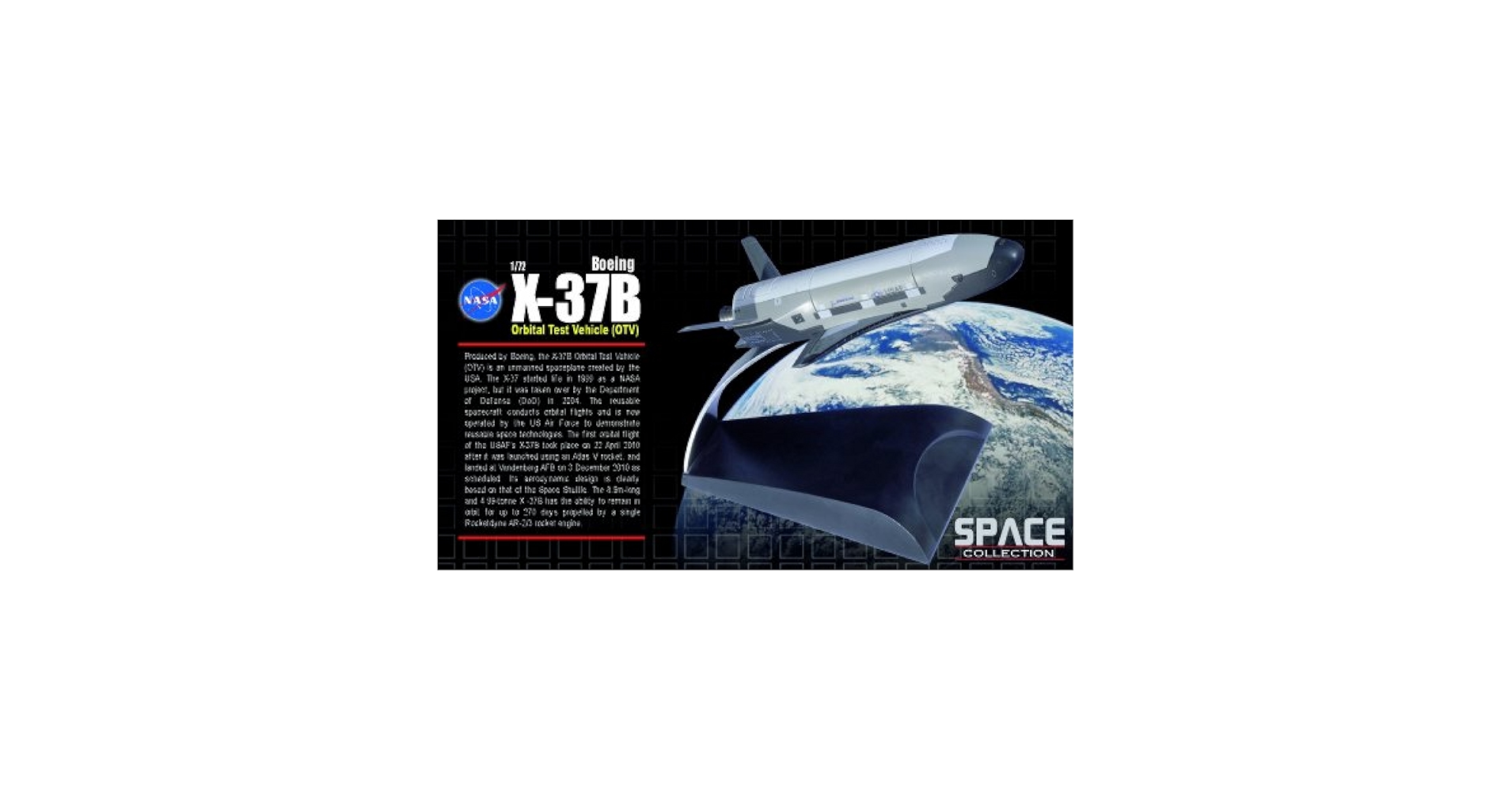 ３７B　スペース ドラゴン ウイングス 1/72 X-37B 軌道試験機　完成品 37B スペース ドラゴン ウイングス 1/72 X-37B 軌道試験機
