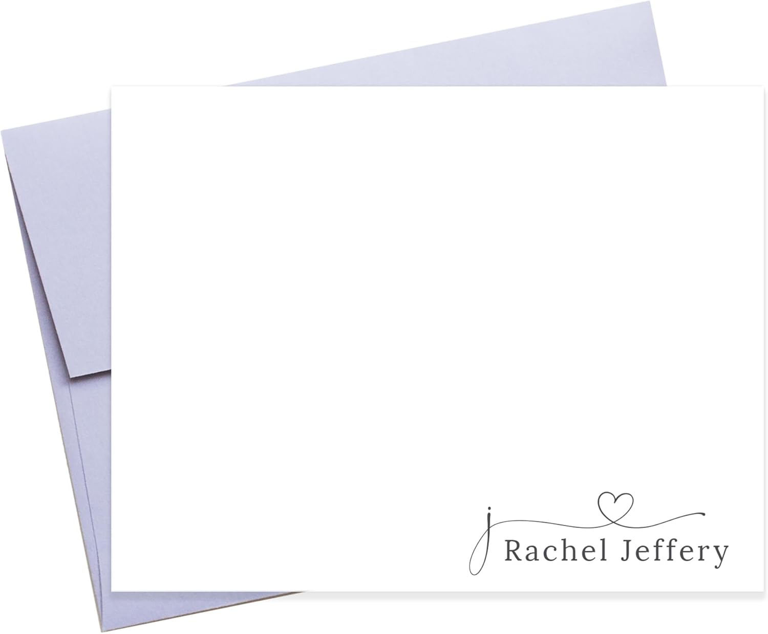 Cute Personalized Stationary Paper and Envelopes Set for Women, Personalized Stationery Note Cards, Monogram Heart Stationery Letter