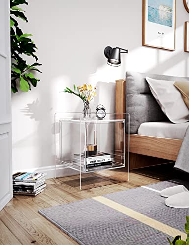 Solaround Colorful Acrylic Nightstand for Living Room with Open Storage Shelf (1, Clear)  
Solaround Clear Acrylic Nightstand with Open Storage Shelf for Living Room (1, Clear)  
Solaround Living Room Clear Side Table with Open Storage Acrylic Nights
