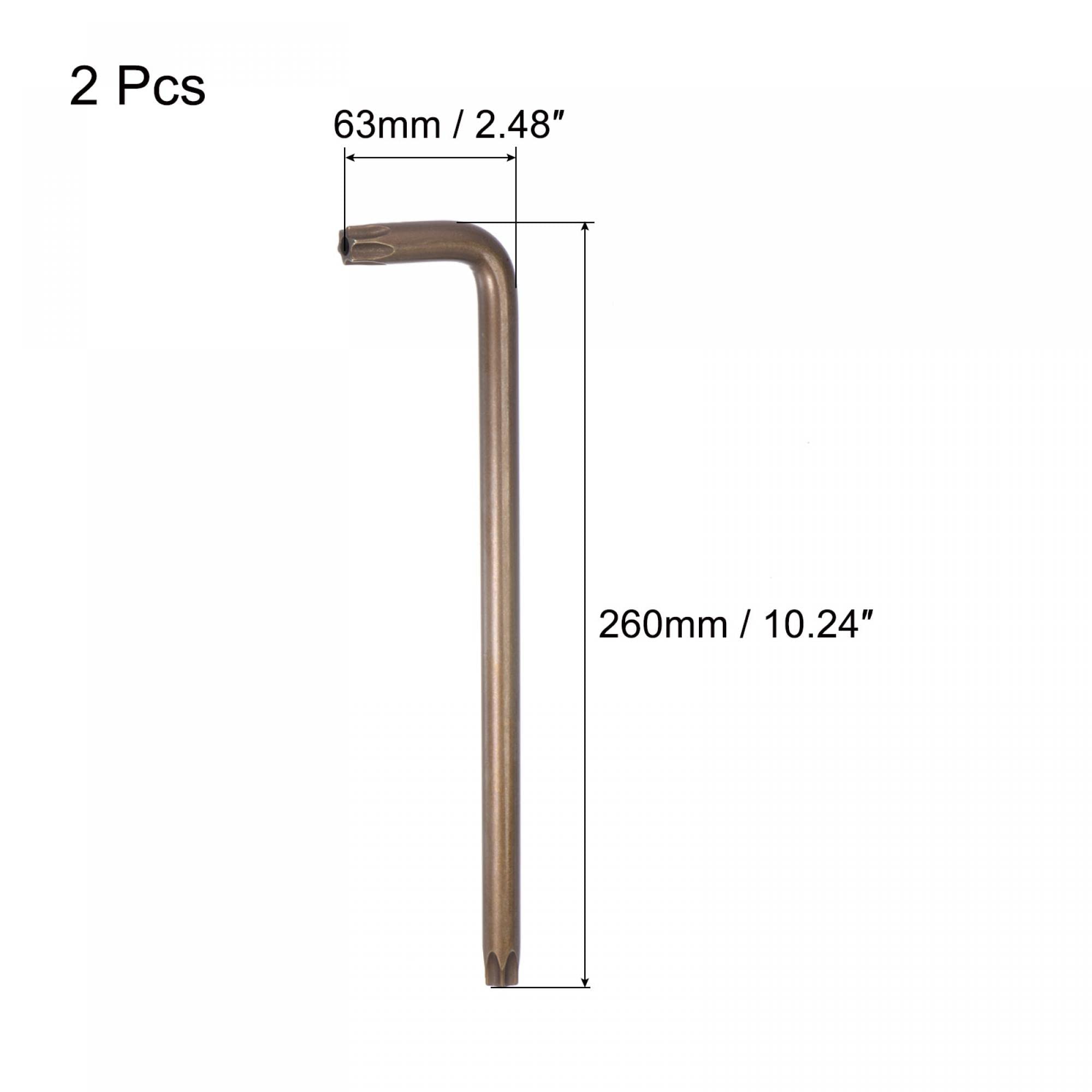Sourcing Map T45 Sicherheits-Torx-Bitschlüssel L-Form – 160 Mm Langer Arm, Gehärteter Stahl