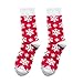 Produktbild WHSHINE Frauen Damen Neuheit Spaß Weihnachtssocken Weihnachten Drucken Farbe Socken Beiläufig Baumwollsocken Lustige Winter Warme Bettsocken Weihnachten Socken Kuschelsocken(Pink,1 Paar)