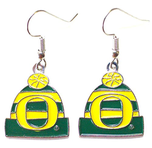 NCAA Oregon Ducks Knit Hat Dangler Earrings