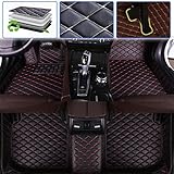 porsche cayenne fußmatten beige 【5-lagiges Material, weich und bequem】 PU-Leder oberfläche bietet ein luxuriöses Aussehen und 5-Schicht-Dicke 12 mm weiche Schwammmatten sorgen für Komfortgefühl. Die untere Schicht mit rutschfestem Grat für sichereres Fahren.