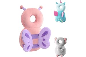 Toddler Head Protector Backpack: JunNeng Toddler Baby Head Protection Cushion Backpack Wear,Pink Butterfly