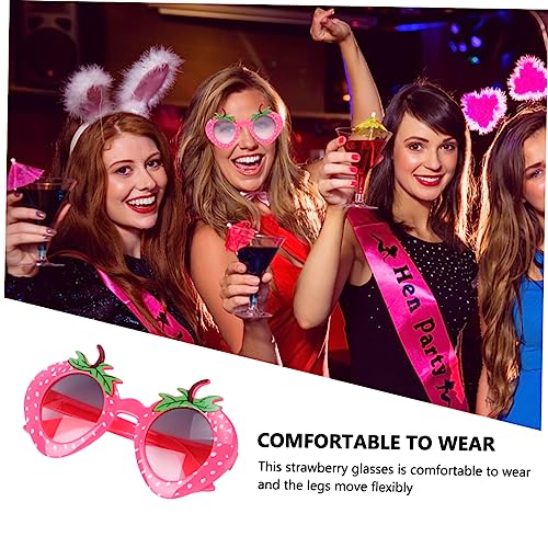 3 Pcs Fancy Dress Party Glasses Strawberry Sunes Fashion Funny Glasses Toy Party Accessories Creative Sunglasses Comfortable for Long Time4