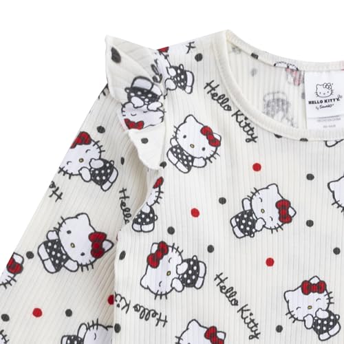 Image of Hello Kitty Girls Long Sleeve Shirt T-shirt and Pants 4 Piece Set Big Kids