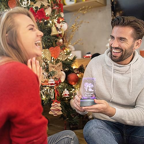Hochance 3D Sweetheart Crysatl I Love You Multicolor Nightlight,Mothers Day Gifts Ideas For Mom Wife From Daughter Husband,Valentines Anniversary Birthday Presents For Girlfriend Couple Her #TOP5