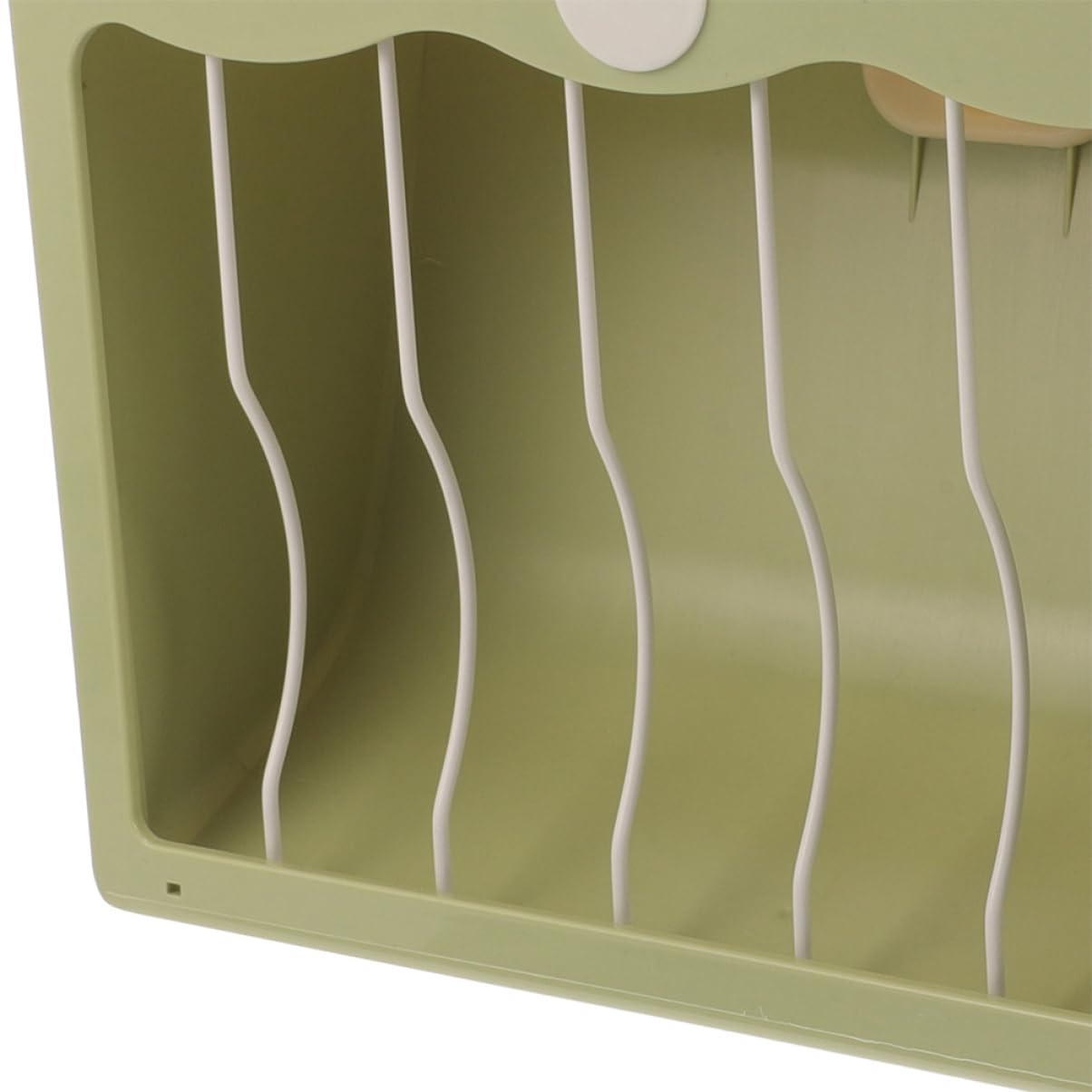 ibasenice Lot de 2 Mangeoires à Foin en Plastique Vert pour Hamster et Cochon D’Inde, Garde la Nourriture Propre et Bien Organisée Cage