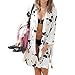 Womens Cover up Bohemia Tassel Swimsuit Beachwear Bikini Dress, Free Size White/Black