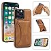 Felico Wallet Case Compatible with iPhone 14 Pro Max, PU Leather Protective Cover, [Kickstand] [Card Slots] Cell Phone Grip Expanding Stand Holder Magnetic Shockproof Slim Flip Cases 6.7 Inch Brown