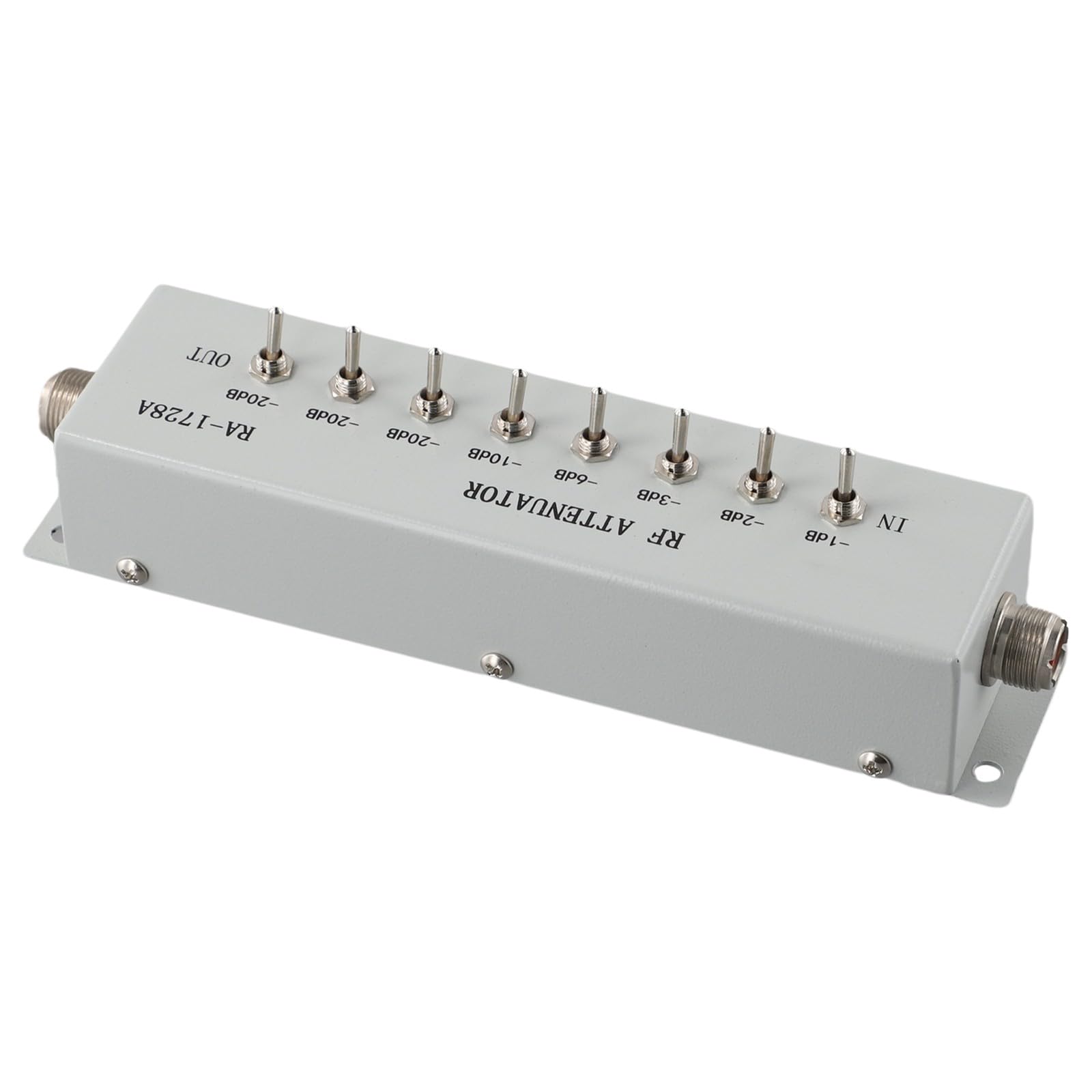 Attenuatore a gradini variabile RF, 0-82dB, 50 Ohm, DC-250MHz, connettore BNC in metallo a 8 fasi