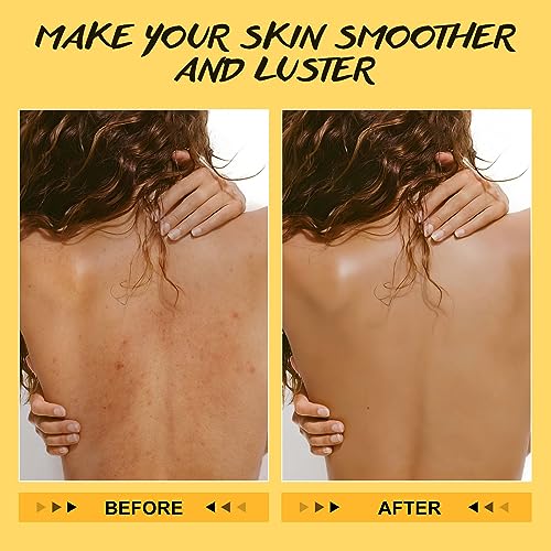 Pop Modern.C Turmeric And Vitamin C Body Scrub Remove Dead Skin Improve Dark Spots Acne Natural Organic Exfoliating Deep Cleansing Exfoliator For Body Butt Bikini Area Body Care With Loofah thumb #3
