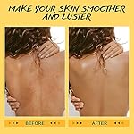 POP MODERN.C Turmeric and Vitamin C Body Scrub Remove Dead Skin Improve Dark Spots Acne Natural Organic Exfoliating Deep Cleansing Exfoliator for Body Butt Bikini Area Body Care with Loofah - Image 4