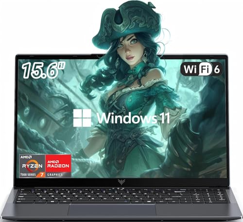 2026 AMD Gaming Laptop, 15.6 Inch FHD Display, AMD Ryzen 7 5700U(8C/16T, Up to 4.3GHz)16GB RAM 512GB NVMe SSD, Windows 11 Laptop, WiFi-6, HDMI Type-C USB3.2 work Laptop, Office Laptops, Student Laptop
