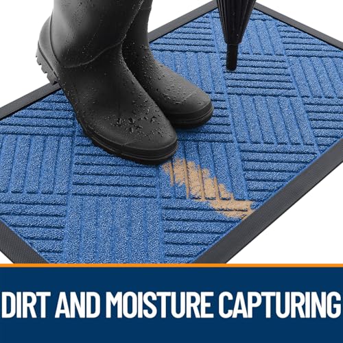 Image of OLANLY Front Door Mat Outside Entrance 35x23, Waterproof Heavy-Duty Doormat