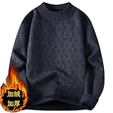 Xingfenly Men' Sweaters Comfortable Trend Knitted Thick Street Clothing Winter Pullover s1 Grey8 S