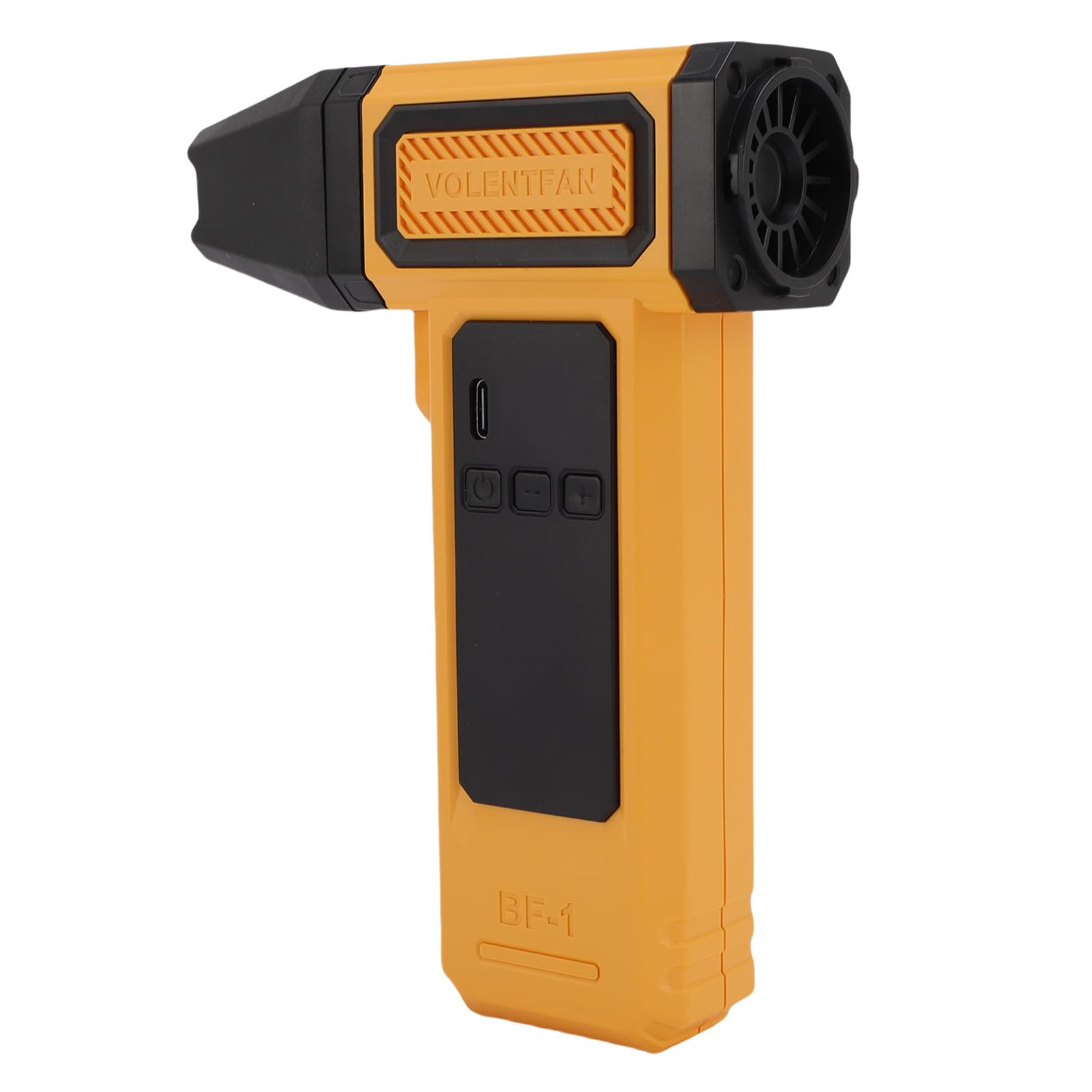 Fabater Elektrischer Staubsammler mit LED-Anzeige, 9 Geschwindigkeiten, Windkraft, Wiederaufladbarer Kabelloser Staubbläser, Tastaturreiniger, Tragbar (YELLOW)