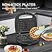 OSTBA Mini Waffle Maker 750W, Double 4-Inch Belgian Waffles Iron, Nonstick Plates, Compact Breakfast Appliance, Easy to Clean, Perfect for Kids & Family Breakfast