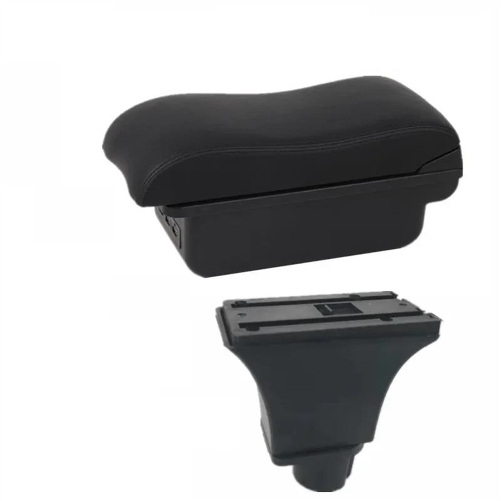NOHEEU Center Console Armrest Storage Box For Corsa C Car Interior Parts Modification Accessories(B2 black line)
