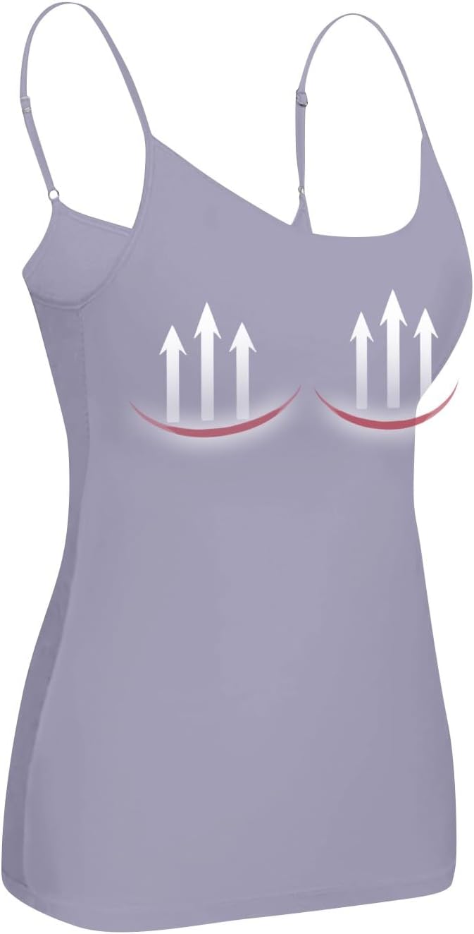 Workout Tank Tops for Women with Built in Bra, Sleeveless Gym Tops Seamless Racerback Athletic Yoga Shirts