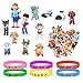 Bomboniere per Feste Paw Dog Patrol 68pcs, Mini Figurine Set, Includere 6 Bracciale Luminoso, 12 Cupcake Topper, 50 Adesivi per Decorazioni per Torte per Feste Tascabili per Bambini