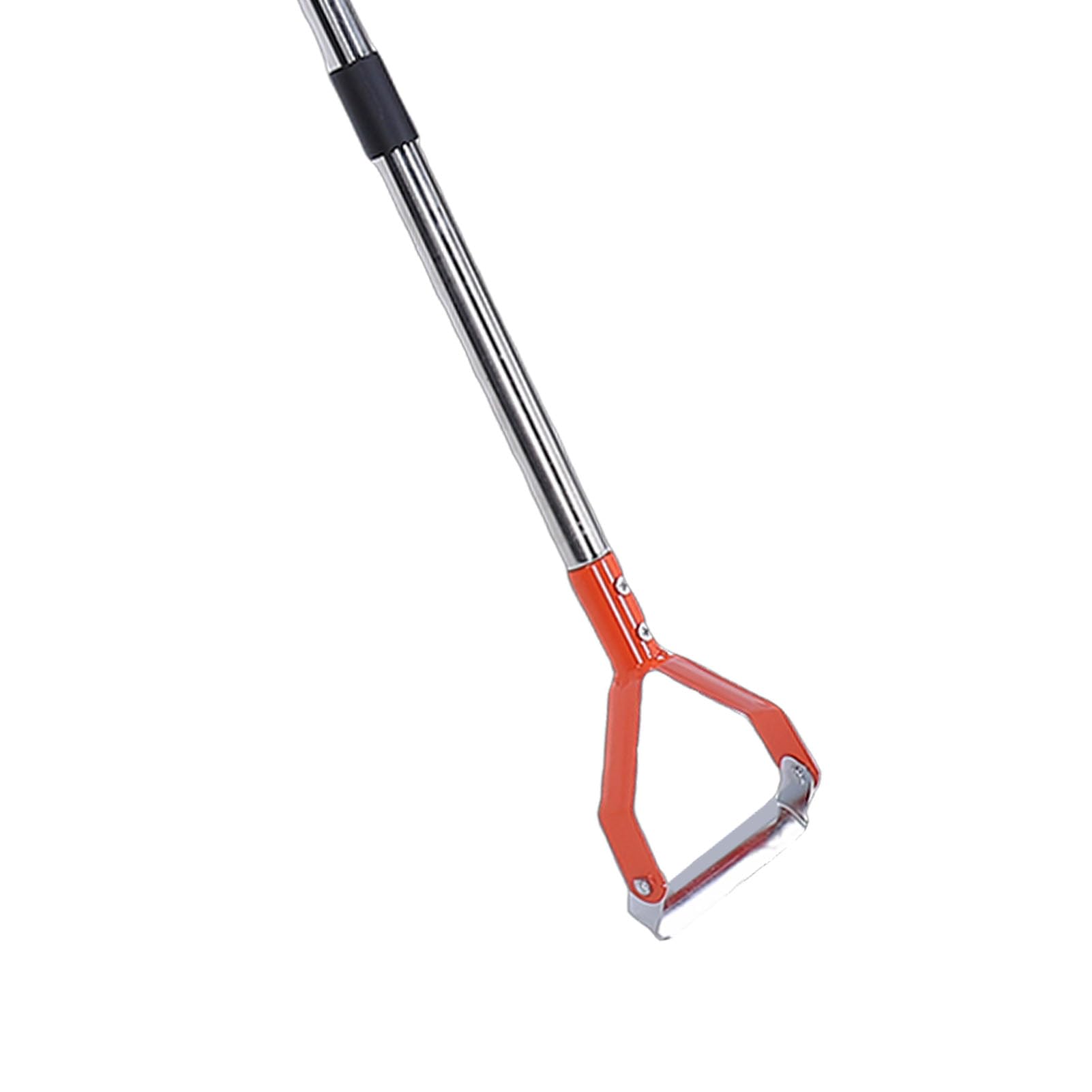 Wakects Zappa con Staffa, Zappa da Diserbo in Acciaio al Carbonio con Manico Regolabile in Acciaio Inossidabile da 30 a 61 Pollici, Lama Ad Anello Push Pull, Strumento da Giardinaggio Verticale per
