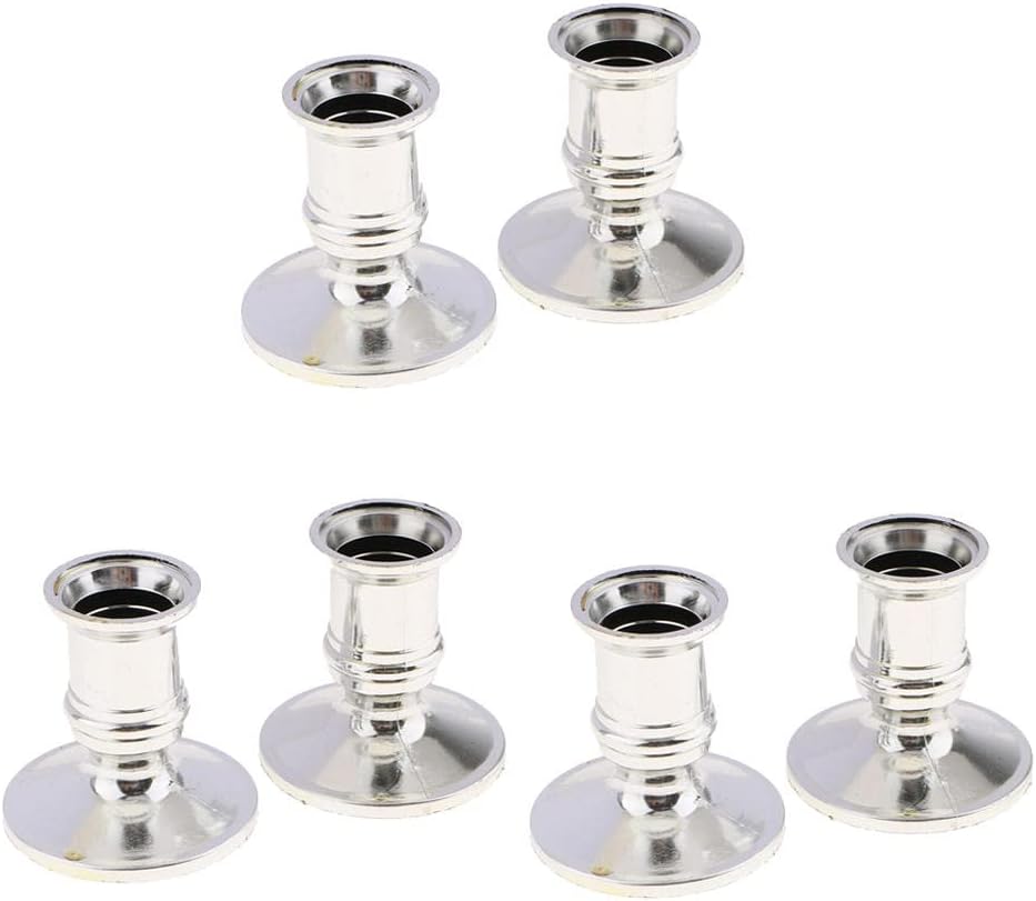 6pcs Candle Base Holder Pub Candlestick Stand for Electronic Candles Holders,Candle-Holder