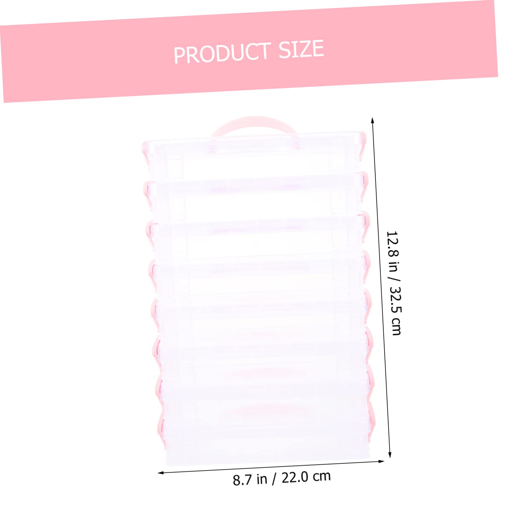 Astuccio Portamatite in Plastica Impilabile, 8 Pezzi, Coperchio | Insegnanti e Ufficio, Trasparenza del Contenuto, Risparmio Spazio, per Penne, Matite e Piccoli Oggetti