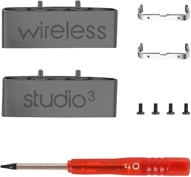 Studio 3 Hinge Replacement Parts as Same as OEM A1914 Repair Kit Durable Accessories Compatible with Beats by Dre Studio3 A1914 and Studio Pro A2924 Wireless Headphones Gray