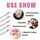 zalati Piercingnadeln, 10 Stück, Einweg-Körperpunktionsnadeln, Edelstahl, Einzelpaket mit Spone-Cover-Kugel für Ohr, Nase, Lippe, Nabelpiercing – 16 g