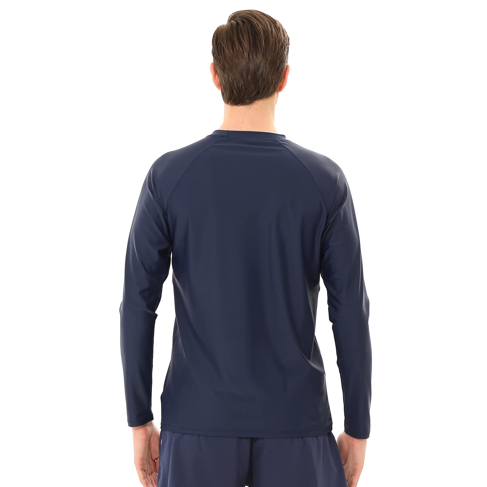 Tee Shirt Anti-UV Homme à Manche Longue Rashguard UPF 50+ Maillot de Bain Hauts T-Shirt de Sport Séchage Rapide