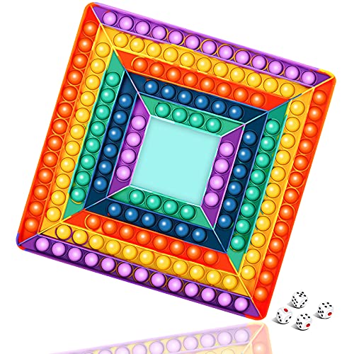 Milestar Big Pop Games,Push Bubble Pop Fidget Chess Board Toy,Play Sensory Toys with Friends,Four-Player Battle Fidget Pop Toys,Parent-Child Toys,Best Gifts for Boys Xmas Gifts