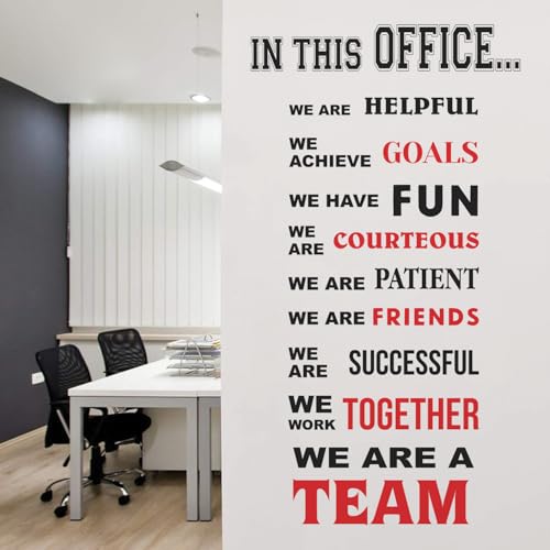 Image of Team - Work Together - Office - Motivation - Corporate - Business - Inspiration Quotes - Wall Sticker Decal (Multi Colour, Vinyl, Self-Adhesive) (Extra Large - 250 x 150 cm)
