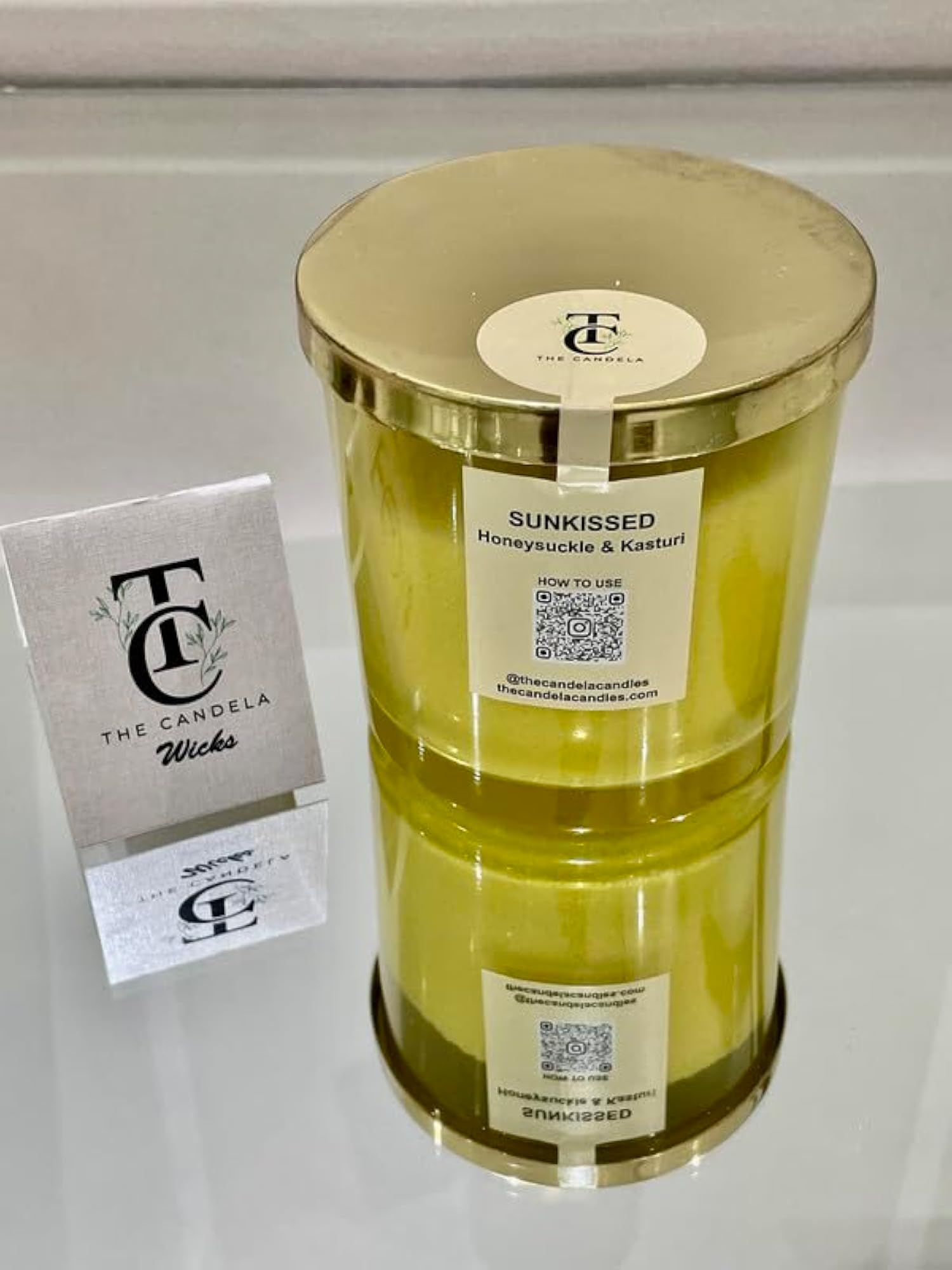 Customizable Cylinder Jar Set of 2 with Candle Snuffer