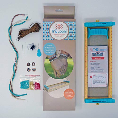 TRULOOM Easy DIY Jewelry Loom for Creating Endless Wrap Bracelets, Chokers, Bead Weaving and More. Quality Designer Glass and Stone Bead Kit Included. Ceate Your own Boutique Style Jewelry!