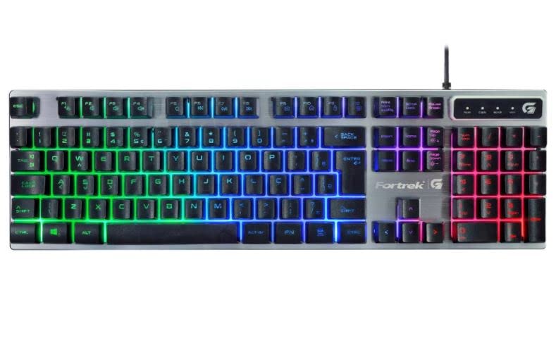 Teclado Gamer Multimídia VICKERS Preto FORTREK G glide