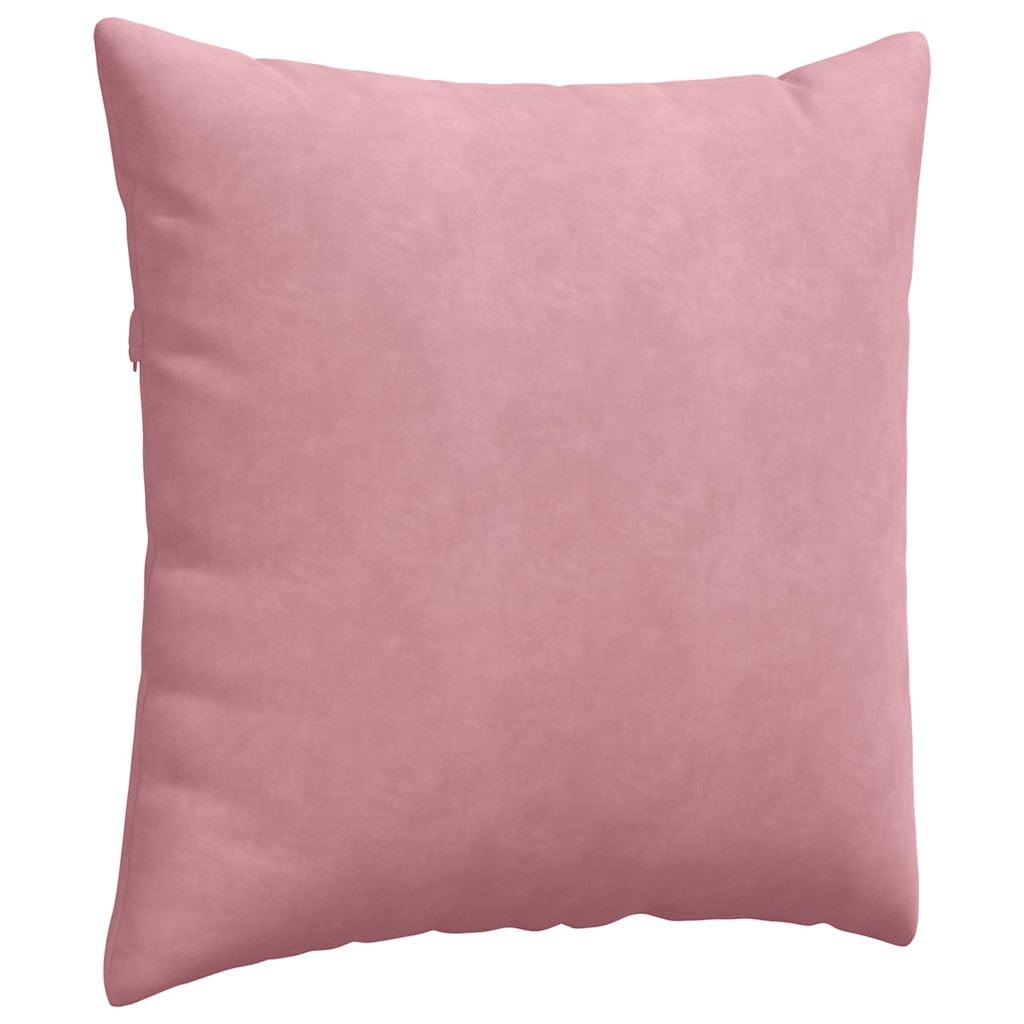 Moderne Sofakissen 2 Stück in Rosa 60 x 60 cm mit samtigen Cord Bezügen, praktischem Reißverschluss und weicher Polyesterfüllung für Wohnzimmer