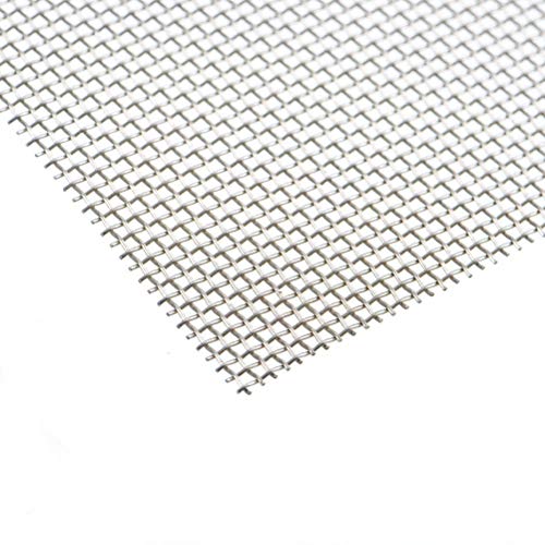 TIMESETL 3pcs Stainless Steel Woven Wire 20 Mesh - 12"x8"(30x21cm) Metal Mesh Sheet 1mm Hole Great for Air Ventilation - A4