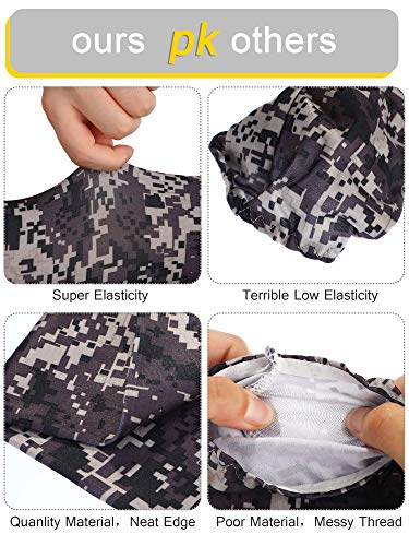 Bememo 10 Pairs Unisex Arm Sleeves for Men Women Elastic UV Protection Arm Cover Ice Silk Cooling Sleeves for Outdoor Driving4