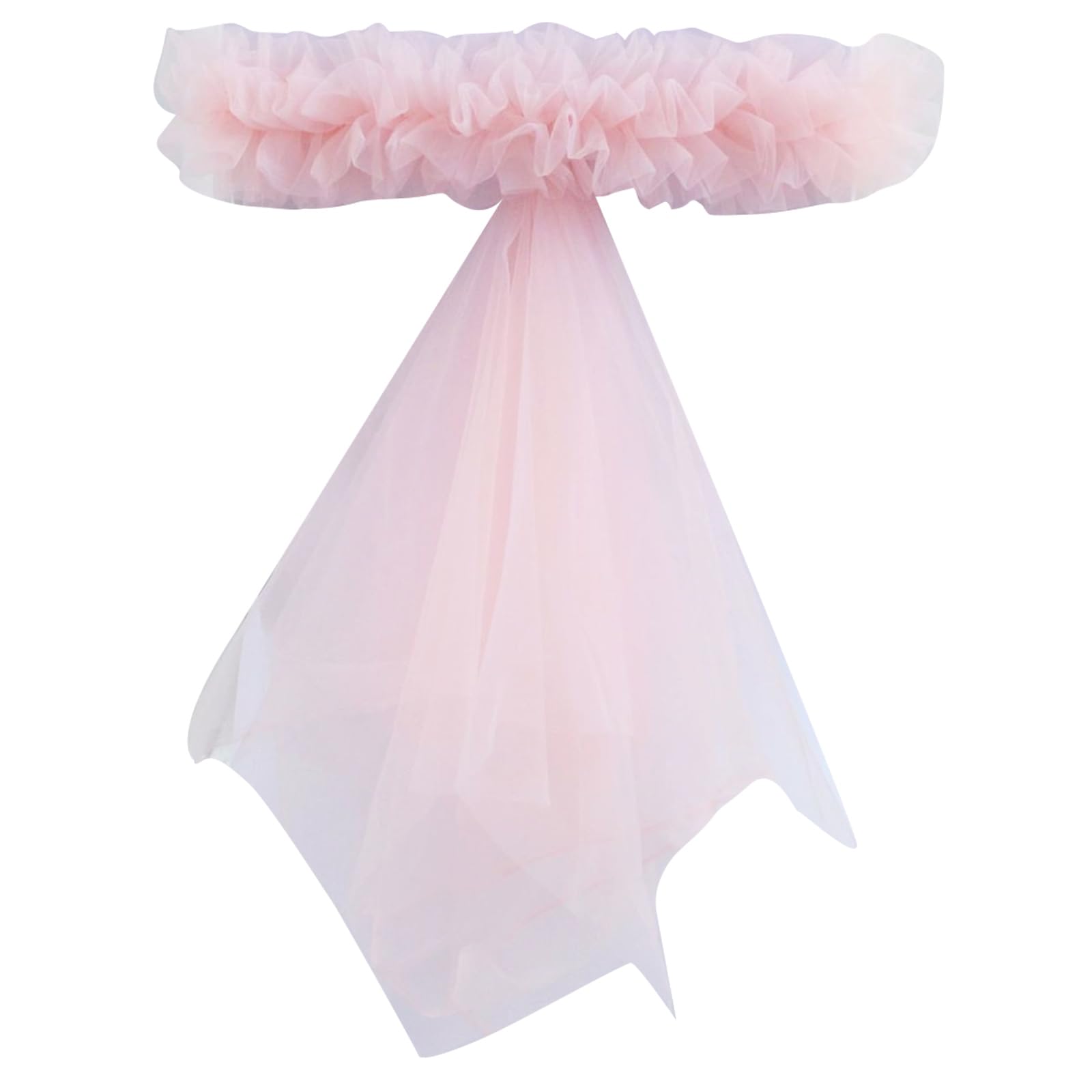 Carotoe Meat Powder Organza Chair Ties Chair Sashes For Weddings Celebrations And Family Gatherings In Optional Color Sash 1Pc Organza Sash