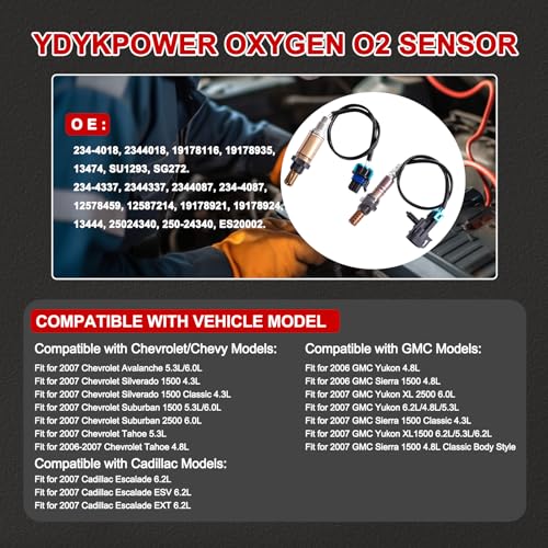 Sensor de Oxígeno Compatible con Chevy Silverado 1500, 4PCS miniatura 2