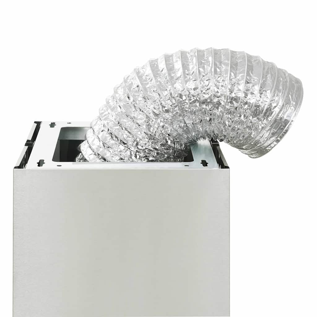 vidaXL Insel-Dunstabzugshaube 90 cm Edelstahl 756 m³/h LED