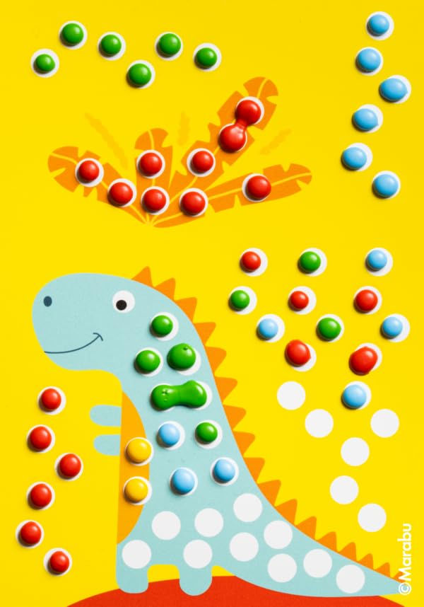 Peinture à points Marabu Kids Dot Pen Set Dino 4 x 25 ML à base d'eau