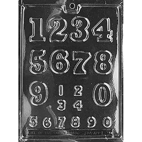 Grandmama's Goodies L009 Number Chocolate Candy Soap Mold with Exclusive Molding Instructions Cover